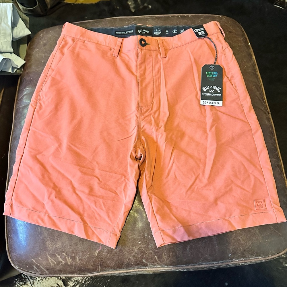 Billabong Salmon Flat Front Shorts Vibrant Style